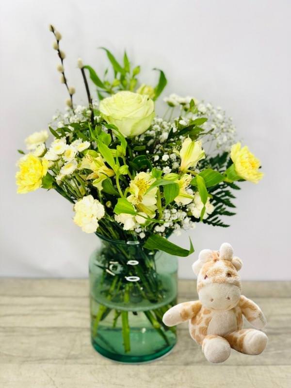 Cute As A Button New Baby Vase And Giraffe